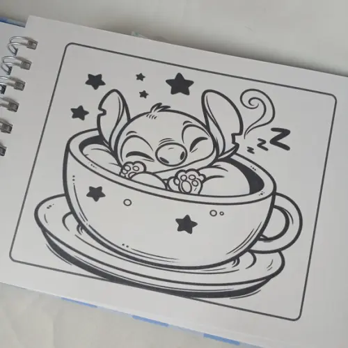Livro de Colorir Stitch Menina - 50 Desenhos A5