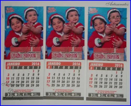 Mini Calendário 2016 Personalizado