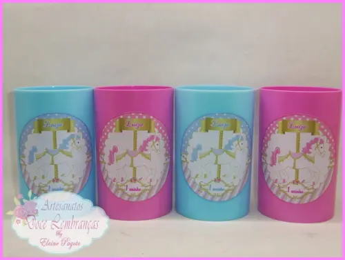 Mini copo long drink Carrossel Encantado