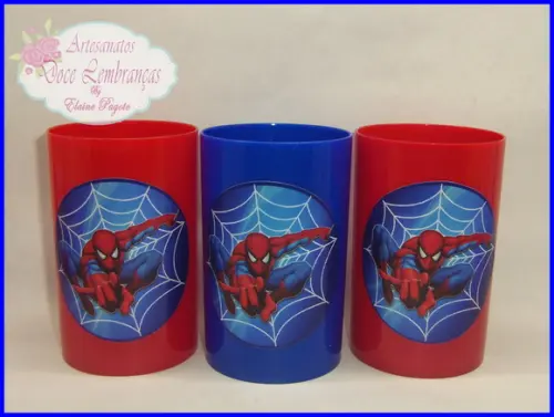 Mini copo long drink Homem Aranha
