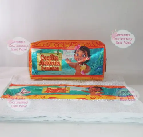 Necessaire / Estojo + Toalha Moana Baby