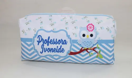 Necessaire / Estojo Corujinha Azul