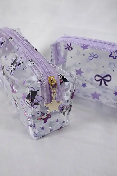 Necessaire / Estojo em Plástico Cristal Floral