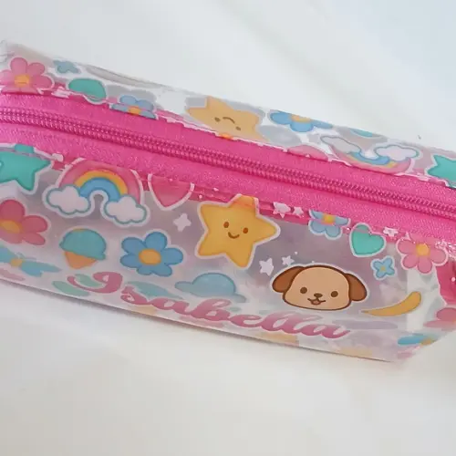 Necessaire / Estojo em Plástico Cristal Floral