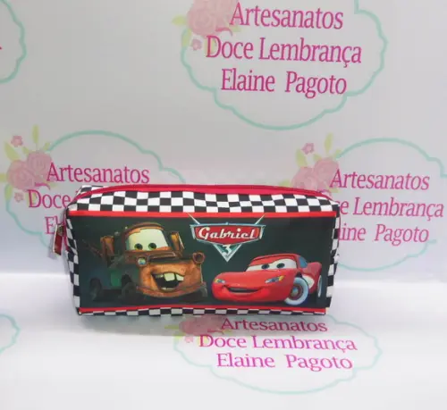 Necessaire / Estojo Mcqueen Carros