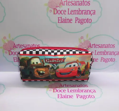 Necessaire / Estojo Mcqueen Carros