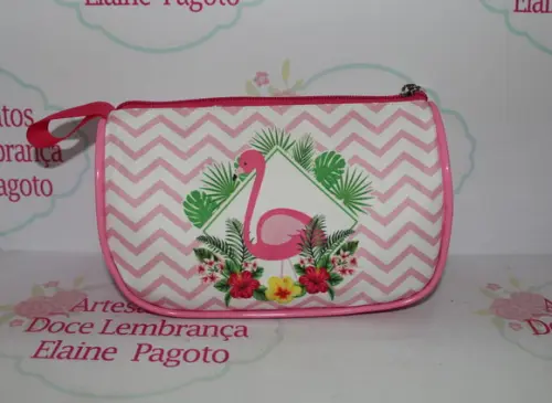 Necessaire Meia Lua Flamingo