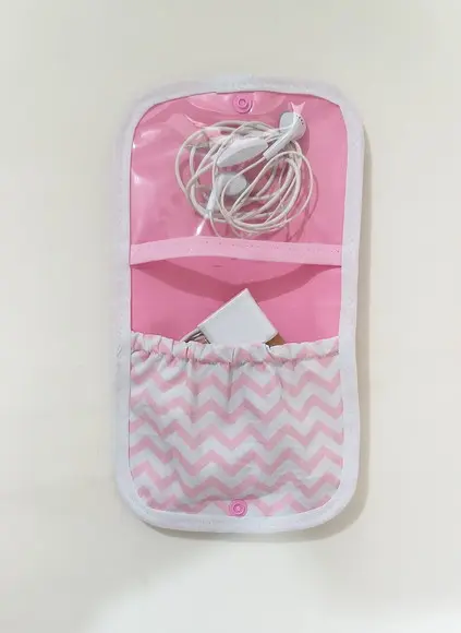 Porta Carregador de celular e Fone de Ouvido Dia das Mães