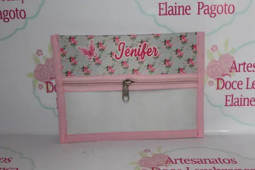 Porta Escova e Creme Dental Floral