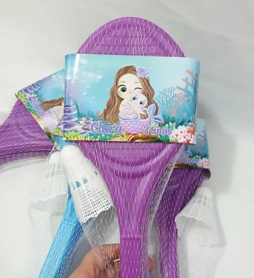 Raquete com Peteca Personalizada 10unidades