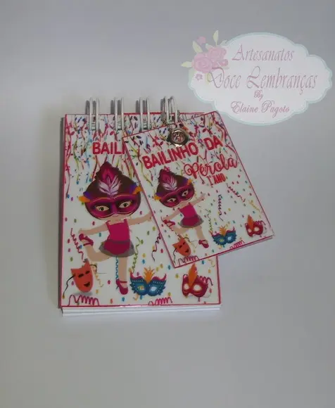 Tag Plastificada + Bloquinho Carnaval