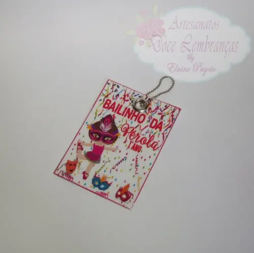 Tag Plastificada para Mochila Carnaval