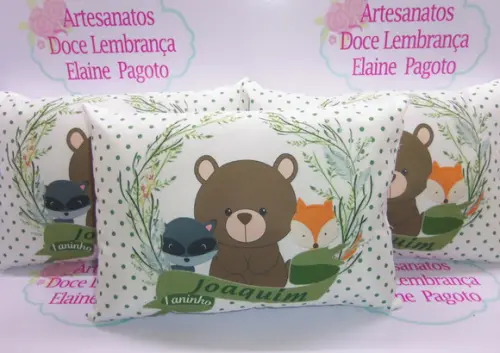 Travesseiro Bichinhos da Floresta 28X20
