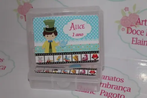 Caixa Organizadora 6 Divisórias Alice no País das Maravilhas