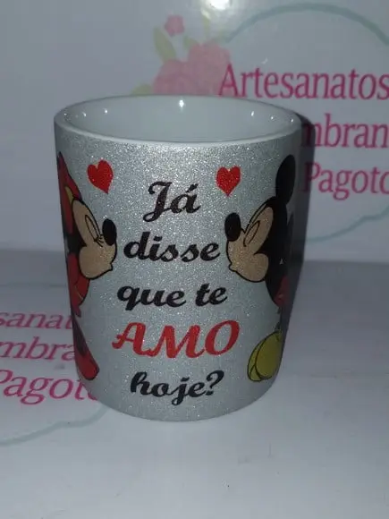 Caneca c/ Glitter Dia dos Namorados