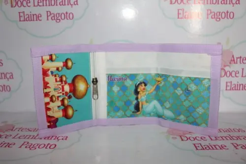 Carteira Infantil Princesa Jamine 50 Unidades