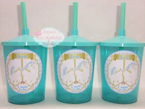 Copo Shake 300ml Carrossel Encantado