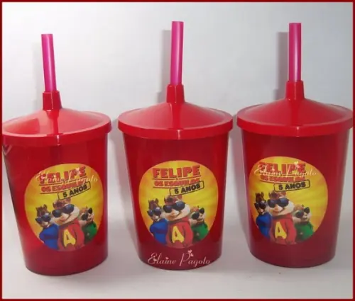 Copo Shake 300ml Alvim e os Esquilos