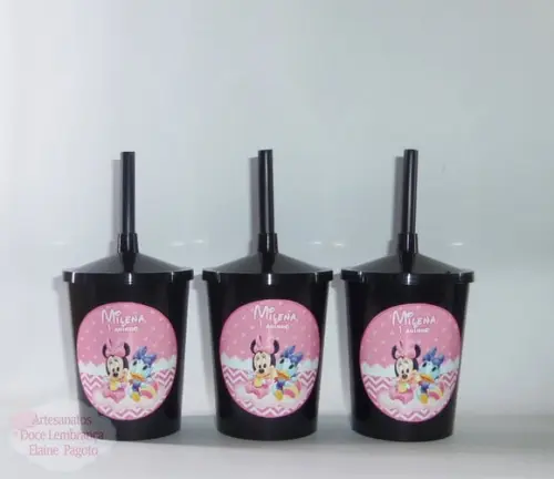 Copo Shake 300ml Minnie Rosa