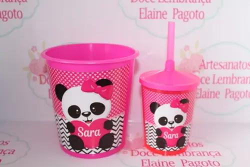 Kit Cineminha Ursinha Panda Rosa