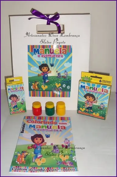 Kit de colorir + massinha + tinta