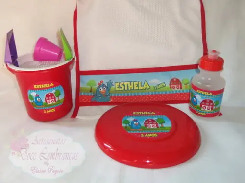 Kit de Praia/verão + Sacola Galinha Pintadinha