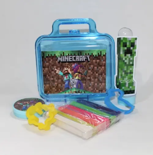Kit maleta + massinha Minecratf