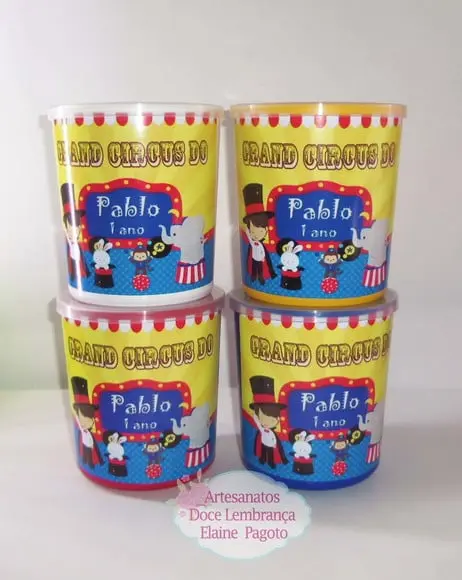 Lata tipo de Leite Circo