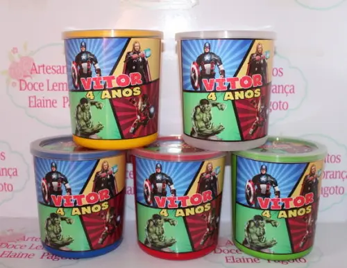 Lata tipo de Leite Os Vingadores