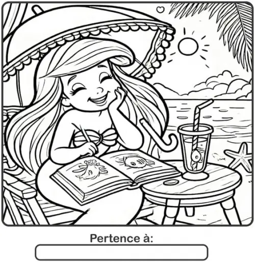 Livro de Colorir a Pequena Sereia - 50 Desenhos A5