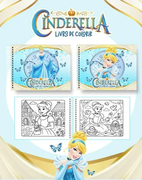 Livro de Colorir Princesa - 50 Desenhos A5