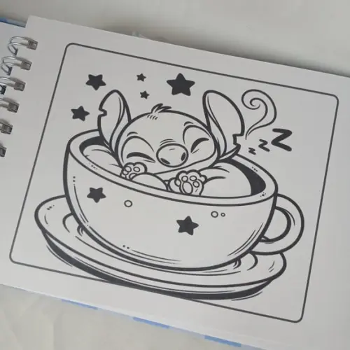 Livro de Colorir Stitch Menina - 50 Desenhos A5