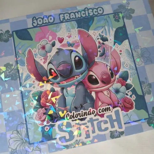 Livro de Colorir Stitch Menina - 50 Desenhos A5
