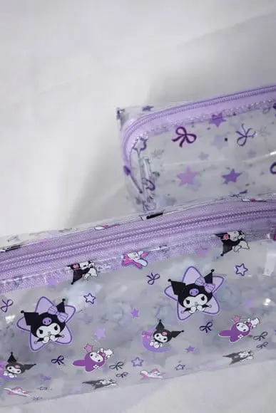 Necessaire / Estojo em Plástico Cristal Floral