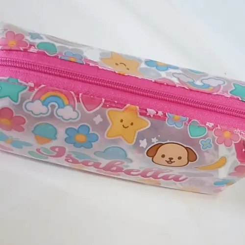 Necessaire / Estojo em Plástico Cristal Floral