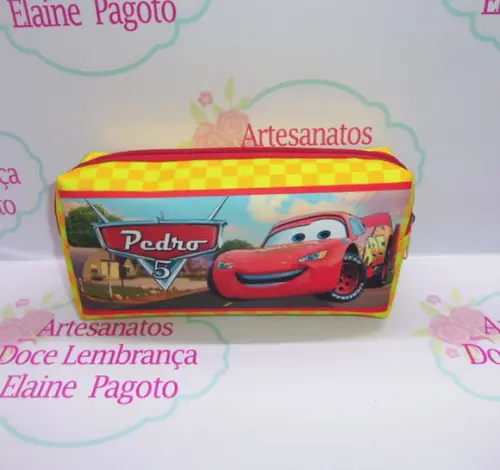 Necessaire / Estojo Mcqueen Carros