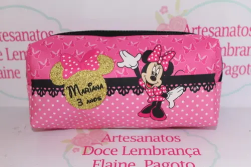 Necessaire Box / Estojo Minnie Rosa