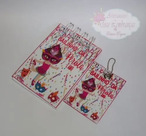Tag Plastificada + Bloquinho Carnaval