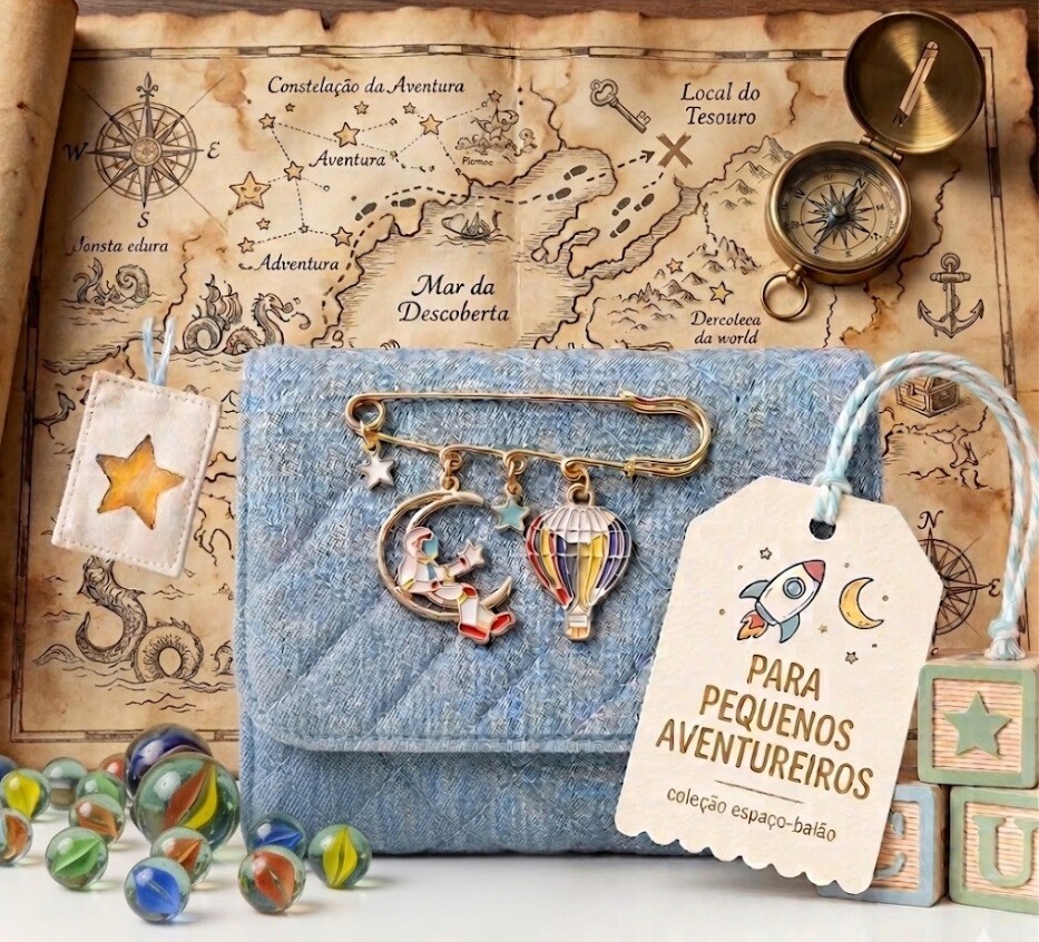 Broche Infantil Decorativo Enfeite Astronauta, Alfinete de Mochil
