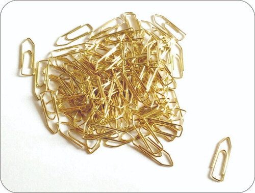 100 Mini Clipes Nr.5 Dourado Clips de Papel - Convite