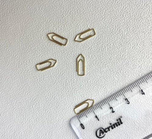 100 Mini Clipes Nr.5 Dourado Clips de Papel - Convite