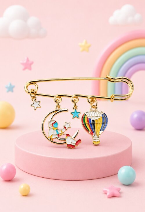 Broche Infantil Decorativo Enfeite Astronauta, Alfinete de Mochil