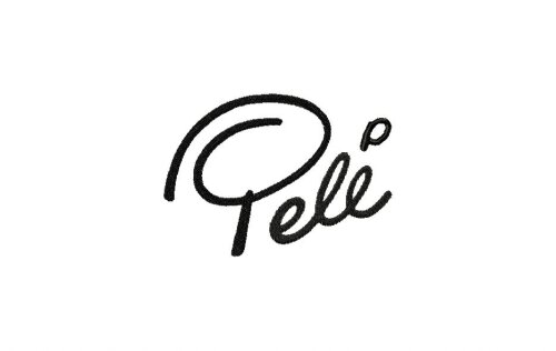 Matriz de bordado assinatura Pelé