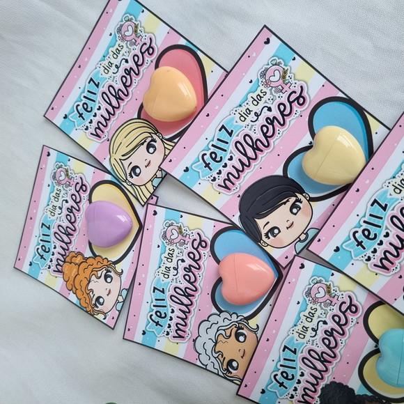 10 Mini Batom + Cartão Dia da Mulher