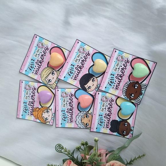 10 Mini Batom + Cartão Dia da Mulher