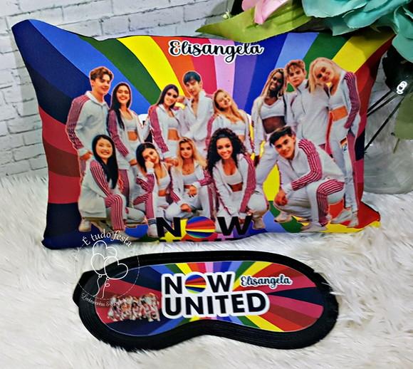 Almofada + Tapa Olho Personalizada - Banda Now United