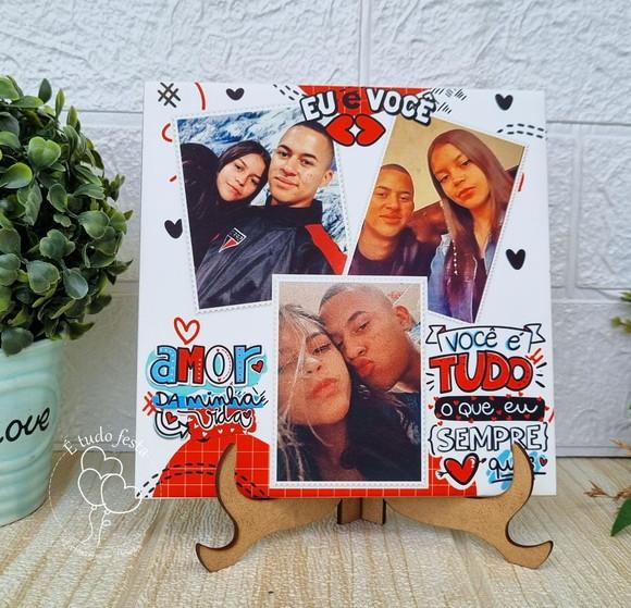 Azulejo + Caneca para Namorados com Foto