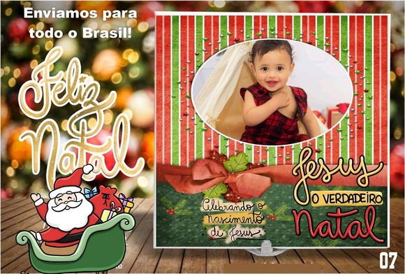 Azulejo com Foto Personalizado Natal - Família- Amigos