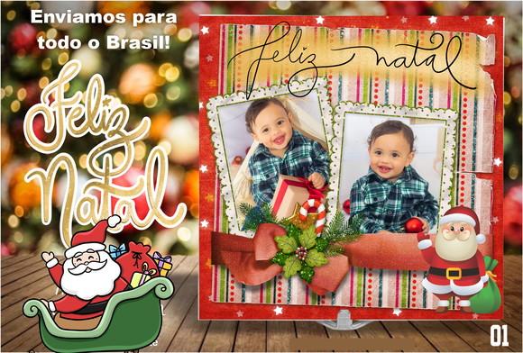 Azulejo com Foto Personalizado Natal - Família- Amigos