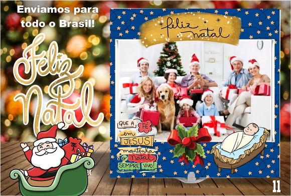 Azulejo Foto Personalizado Natal - Família- Amigos